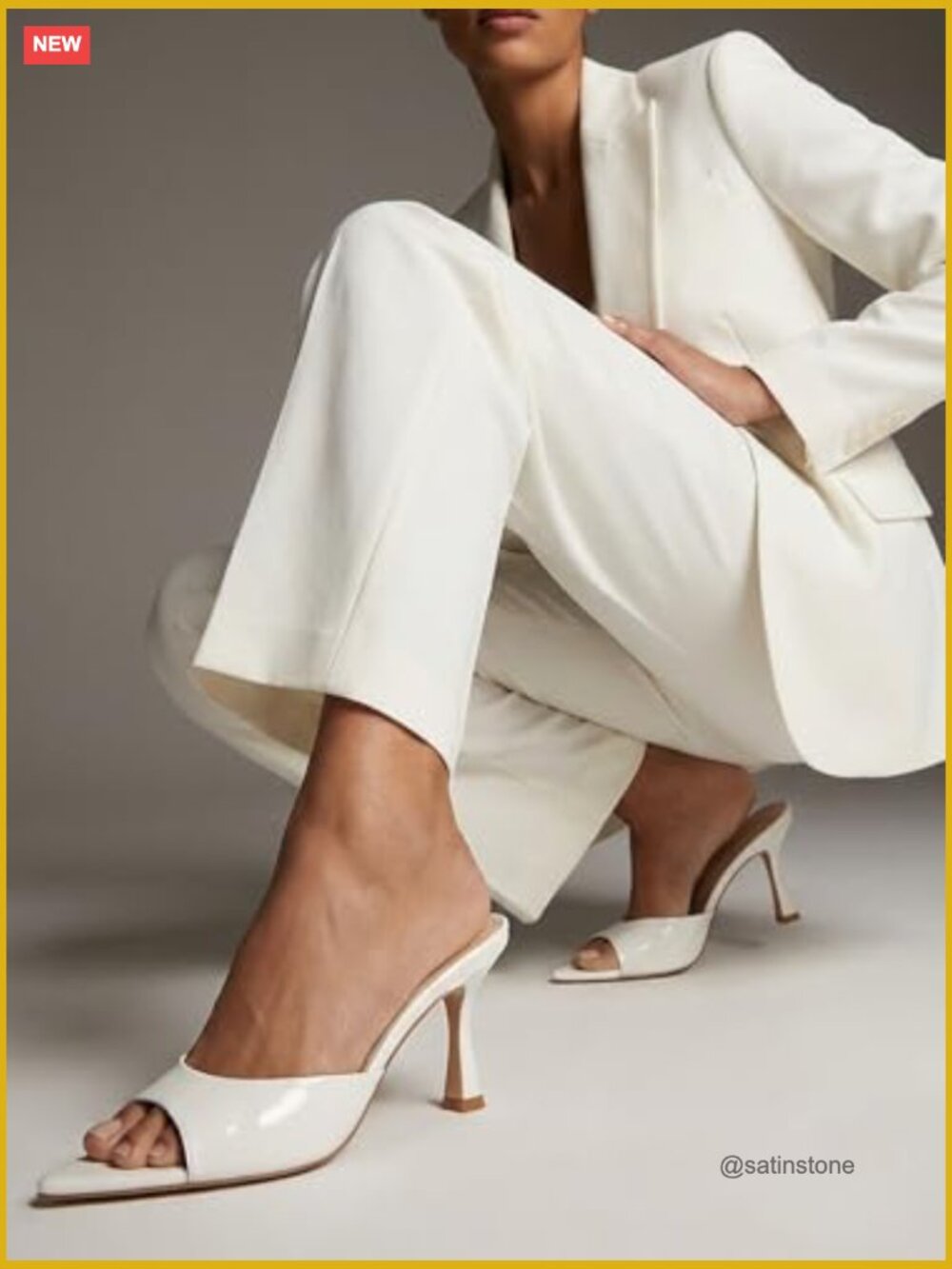 Pointed Open Toe Heeled Sandals Slip On Mules Dress Shoes - Picture 6 of 7